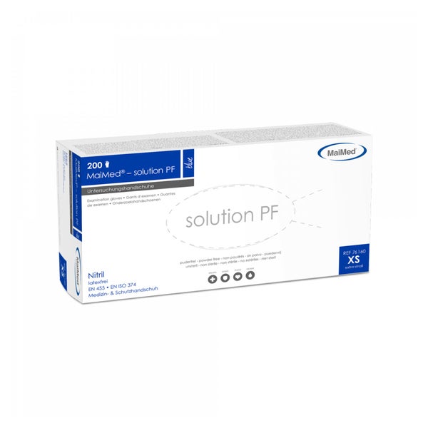 MaiMed® solution PF Einmalhandschuhe Nitril, blau 200 Stck. - XS 200 St