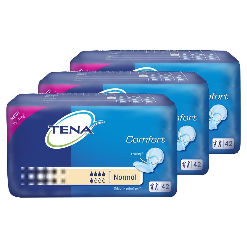 TENA Comfort Normal Inkontinenzvorlagen, 42 Stück 3X42 St