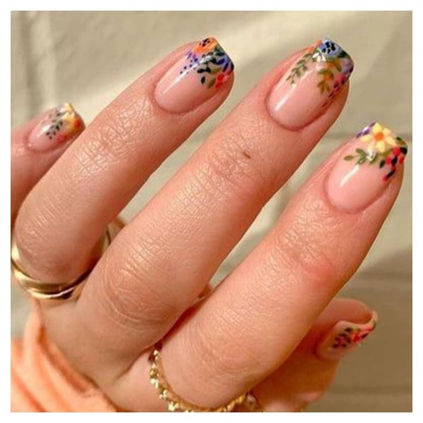 Künstliche Nägel French Tip Press On 24 Stück Acryl Nude Som 1 St