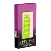 XL-Scherzkondom Wurm 1 Stück handbemalt, Spaßartikel, Latex (1 Stück) 1 St