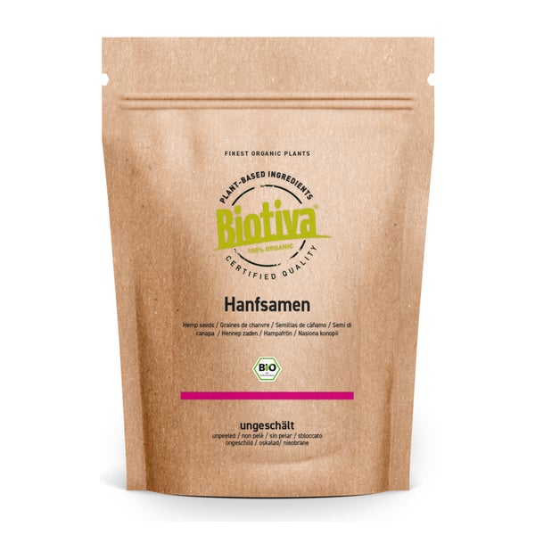 Biotiva Hanfsamen ungeschält Bio 1000 g