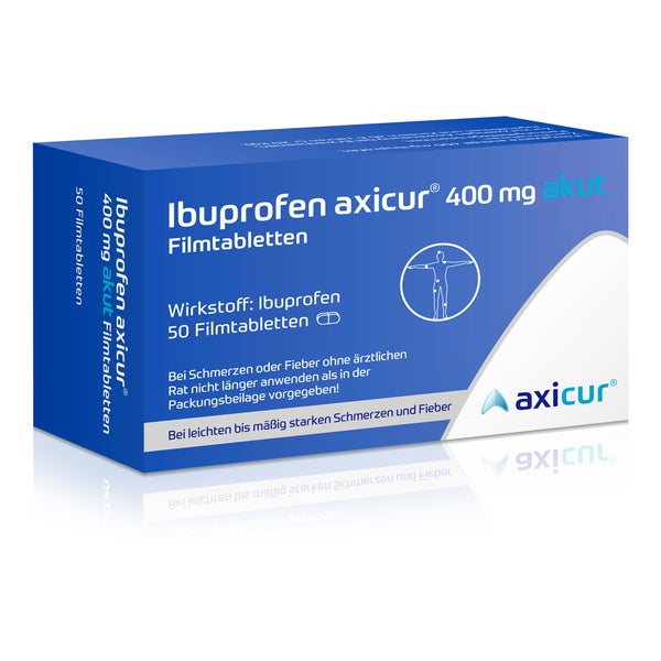 Ibuprofen Axicur 400 mg akut Filmtablett 50 St