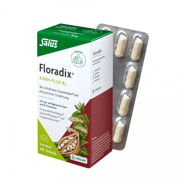 Salus Floradix Eisen plus B12 vegan Kapseln 15,8 g
