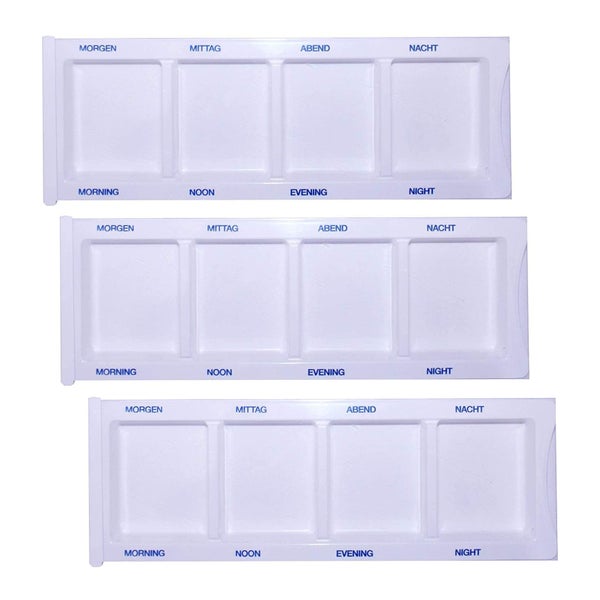 Medi-Inn Medikamentendispenser, für 1 Tag mit 4 Fächern, weiß XL 3 St