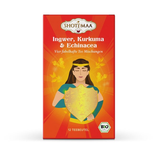 Golden Shield - Geschenkbox mit Bio-Kräuter- und Gewürztees 24 g