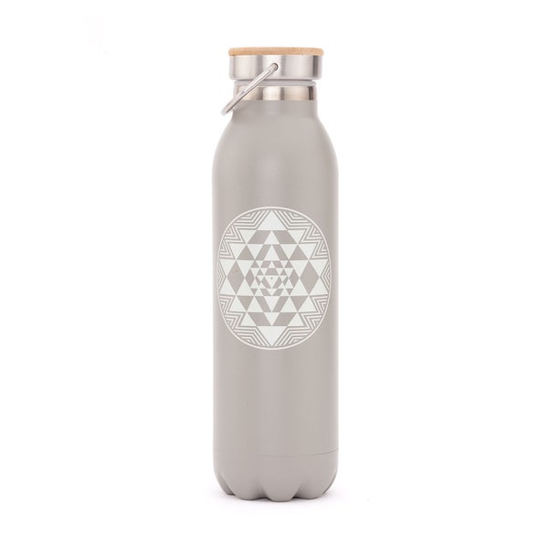bodhi Isolier-Trinkflasche 600 ml, Edelstahl Yantra, matt-grau 1 St