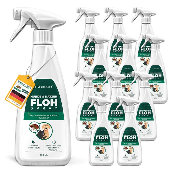 Silberkraft Flohspray Hunde & Katzen 12 x 500 ml 6000 ml
