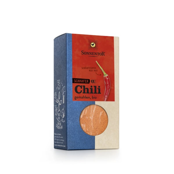 Chili gemahlen bio 40 g – Süß-scharfes Bio-Gewürz für feurige Speisen