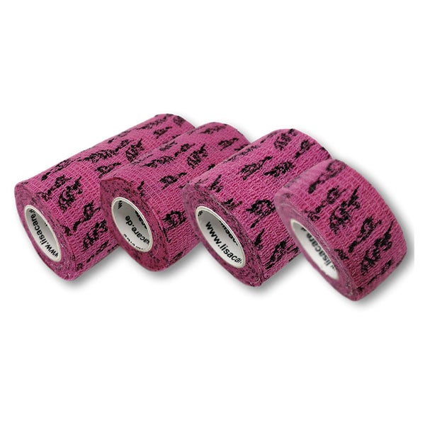 LisaCare Kohäsive Bandagen 2,5-10cm - Einhorn Rosa 4 St