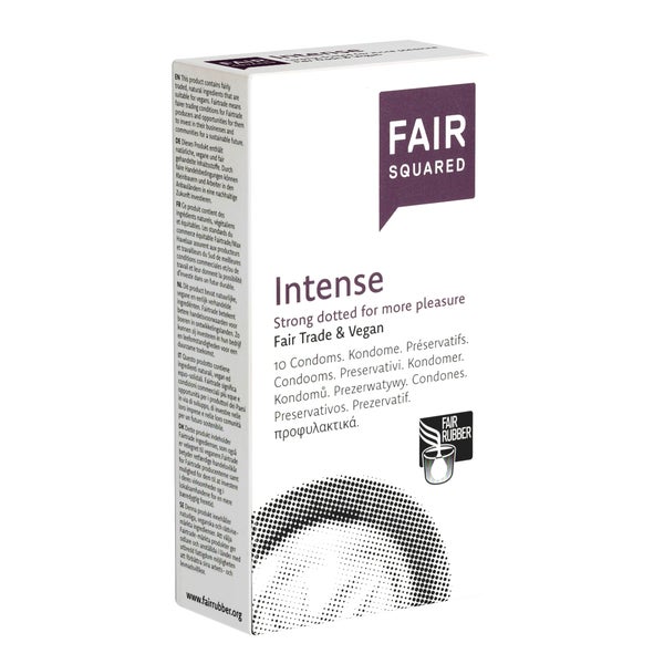 «Intense» Kondome 10 Stk, genoppt, vegan, fair gehandelt (10 Kondome) 10 St