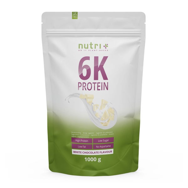 nutri+ 6K Veganes Protein Pulver - White Chocolate 1000 g