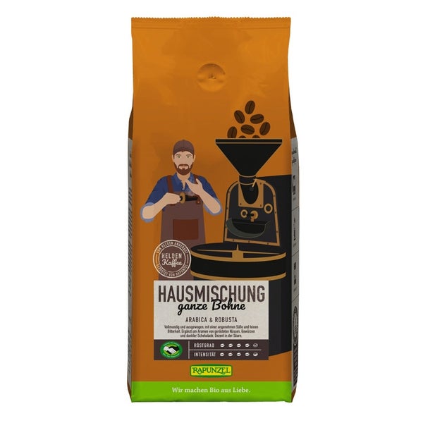 Rapunzel Heldenkaffee Hausmischung, ganze Bohne