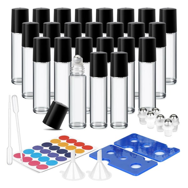 Glasflaschen Roller ätherische Öle AntiUV Transparent 10ml X 1 St