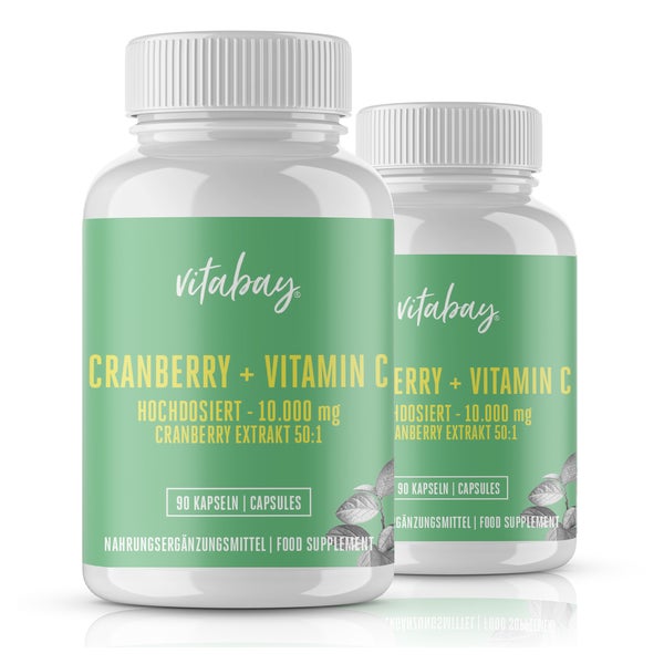 Vitabay Cranberry + Vitamin C 10.000 mg hochdosiert 180 St