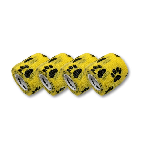 LisaCare Pfotenverband - Tierbandagen Gelb - 5cm x 4,5m 4 St