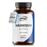 Magnesium 400 mg vegan - 365 Kapseln - Wehle 365 St