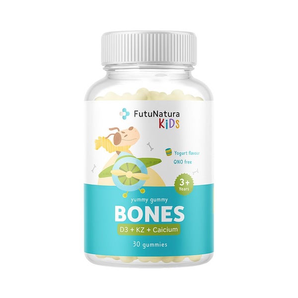 FutuNatura Bones Gummies für Kinder - D3 + K2 + Kalzium für Knochen & Zähne 30 St