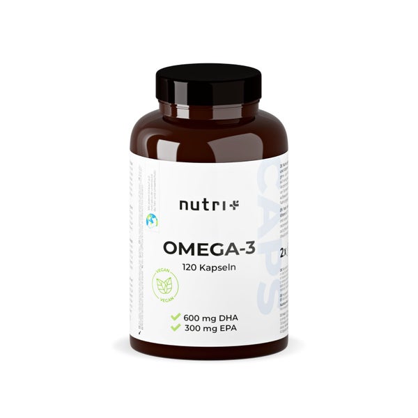 nutri+ Omega 3 Vegan Kapseln Algenöl - pflanzlich 120 St