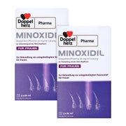 Produktabbildung: Doppelherz® Pharma Minoxidil Frauen Doppelpack 2X3X60 ml