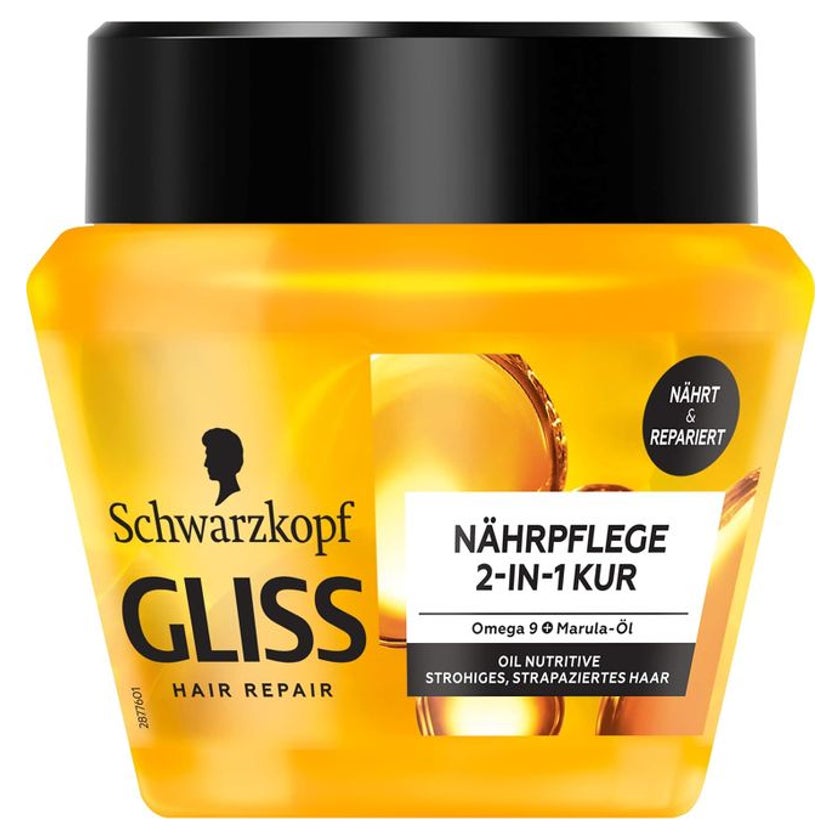 Schwarzkopf Gliss Kur 2-in-1 Nährpflege Kur Oil Nutritive 300 ml