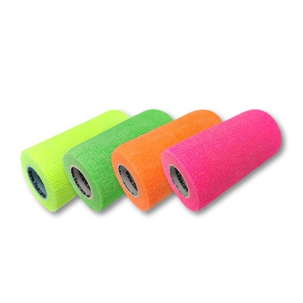 LisaCare Pflasterbandagen - 10cm x 4,5m - 4er Neon-Mix 4 St