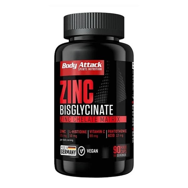 Body Attack Zink Bisglycinate 90 Kapseln 90 St