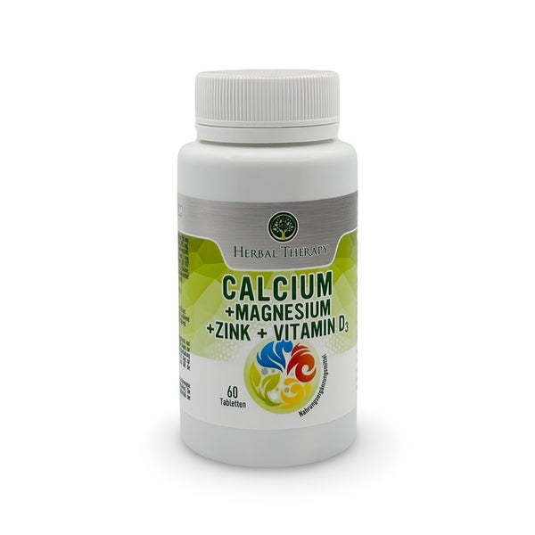 Herbal Therapy KALZIUM+MAGNESIUM+ZINK+VITAMIN D3 60 St