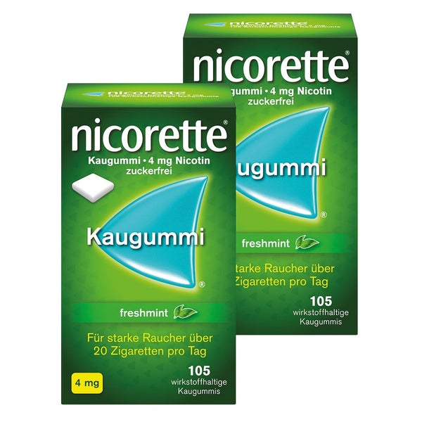nicorette® Kaugummi 4 mg Doppelpack 2X105 St
