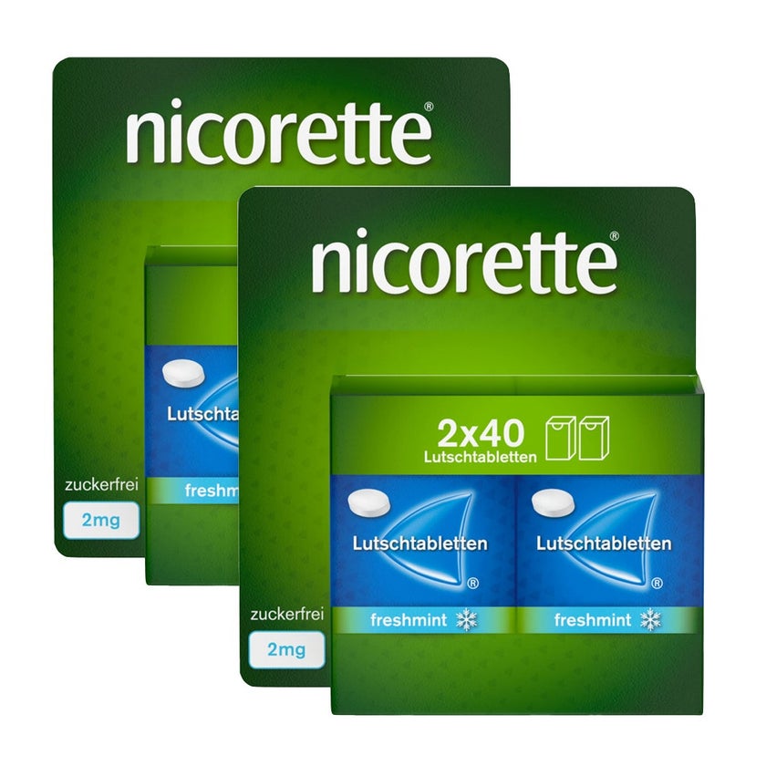 nicorette® Lutschtabletten 2 mg Doppelpack 2X80 St