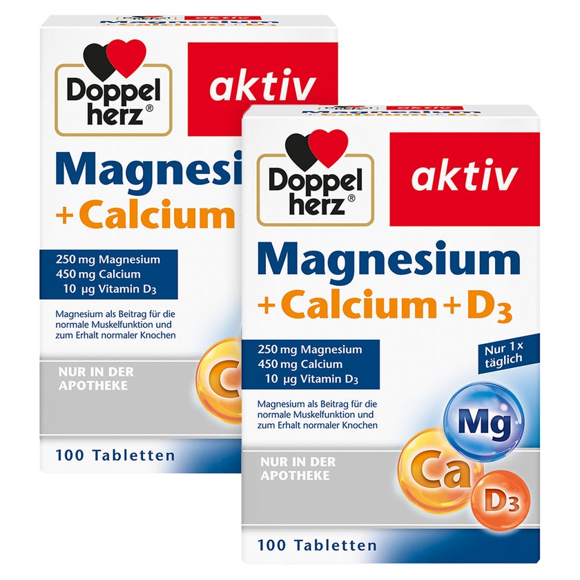 DH aktiv Magnesium + Calcium + D3 2X100 St