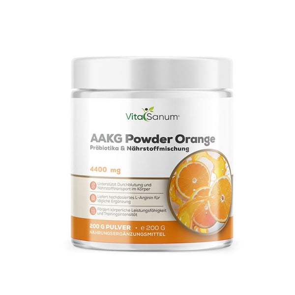 VitaSanum® AAKG Powder Orange – 4400 mg Tagesportion 200 g
