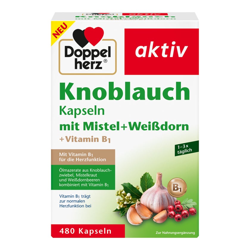 Doppelherz Knobl.kap.m.mistel+weißdorn+vitamin B1 480 St