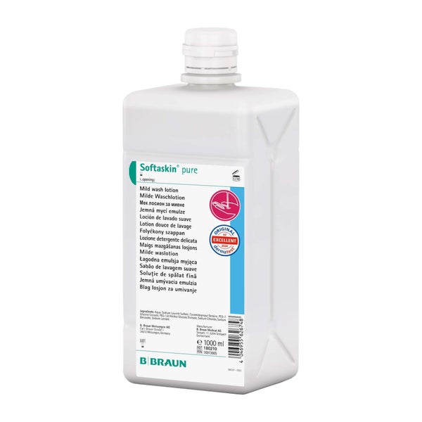 B. Braun Waschlotion Softaskin pure, parfümfrei - 1 Liter – Spenderflasche 1000.0 ml