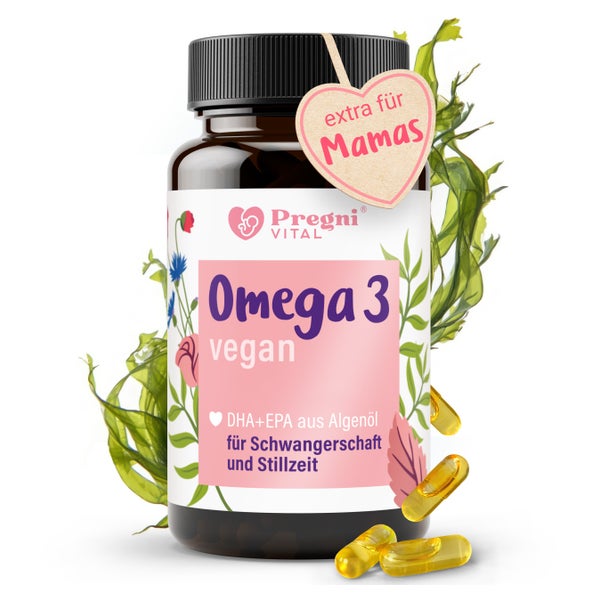 PregniVital Omega 3 für Schwangere, vegan 450mg DHA+EPA 60 St