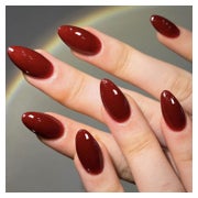 Künstliche Fingernägel Mandel Stiletto Acryl Kirschrot Set W 1 St