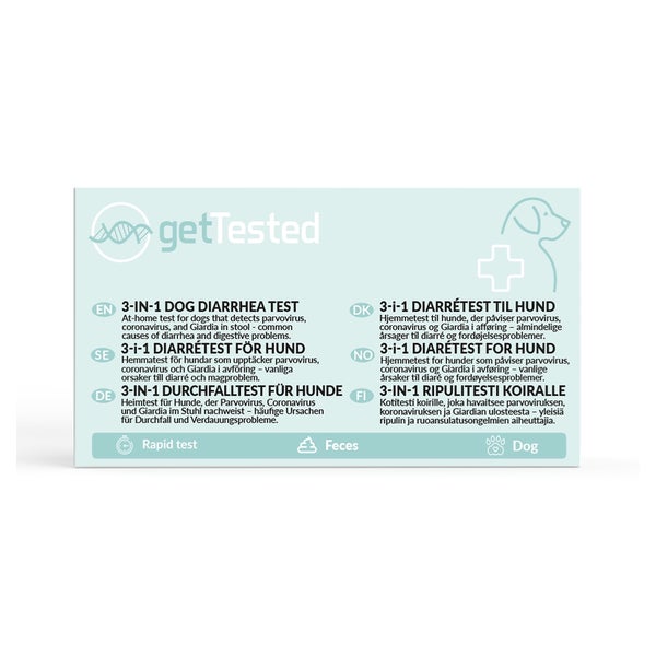 GetTested 3-in-1 Durchfall-Test für Hunde (CPV + CCV + Giardia-Ag) 1 St