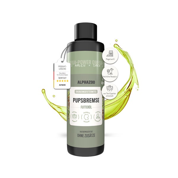 alphazoo Pupsbremse Futteröl für Katzen 250 ml