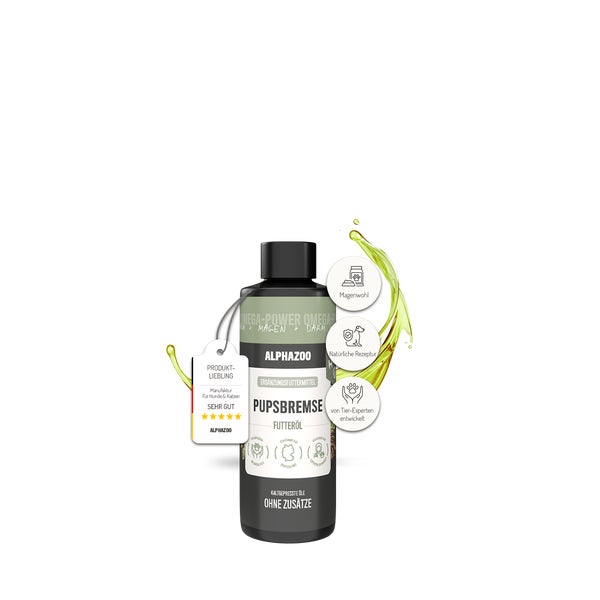alphazoo Pupsbremse Futteröl für Hunde 100 ml