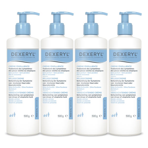 DEXERYL Pflegecreme Viererpack 4X500 g