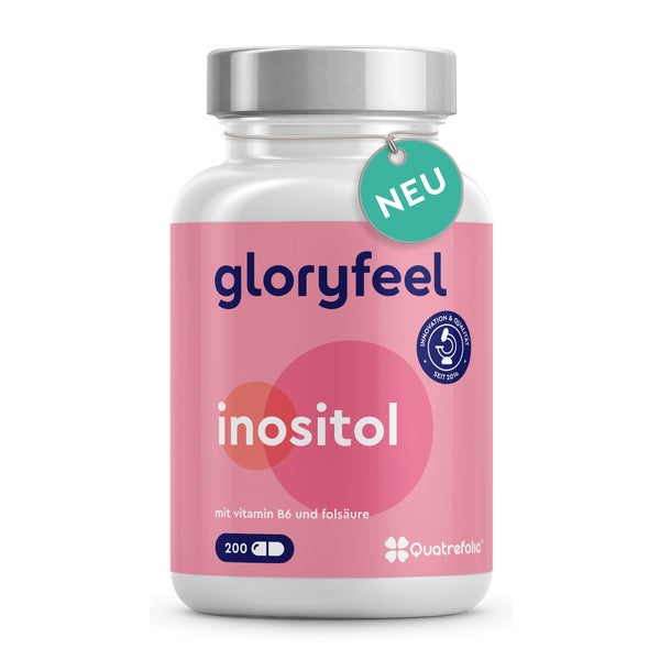 gloryfeel®  Inositol Kapseln - Myo Inositol mit Vitamin B6 und Folsäure 200 St