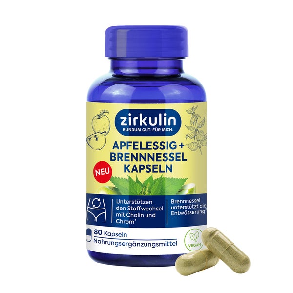 Zirkulin Apfelessig + Brennnessel Kapseln | 80 Stück 61,75 g