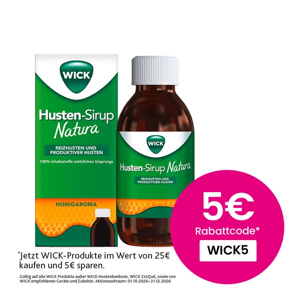 WICK Husten-Sirup Natura mit Honiggeschmack ab 12 Jahren 140 ml