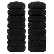 16er Set Schwarz Breite Baumwolle Haargummis Elastisch für D 1 St