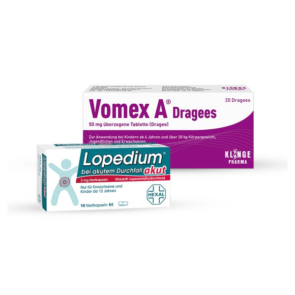 Lopedium akut + Vomex A Dragees 1 Set