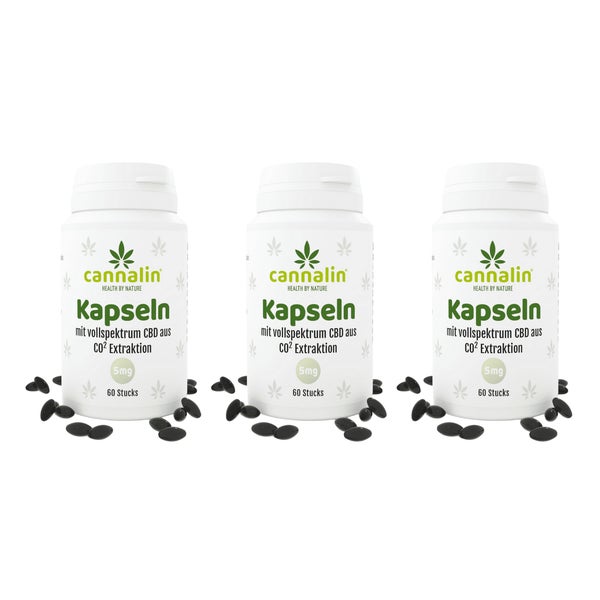 Cannalin - 3x CBD Kapseln 5 mg 180 St