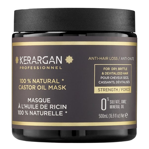 Kerargan - Haarmaske gegen Haarausfall mit Rizinusöl 500 ml
