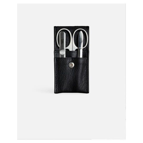 G&F Timor® 3-tlg Manikürset Leder schwarz Safirfeile 33114 1 St