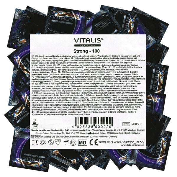Vitalis Strong Kondome 100 St. extra dick & besonders sicher (100 Kondome) 100 St