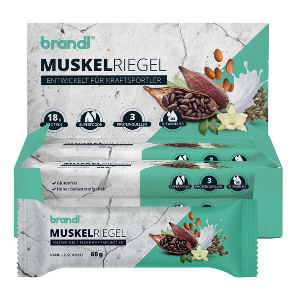 Eiweiß-Riegel für Sportler | Protein-Riegel mit 18g Eiweiß aus 3 Quellen 24 St
