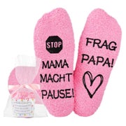 Jeasona Mama Korallenvlies Socken rutschfeste Sohle lustiger 1 St